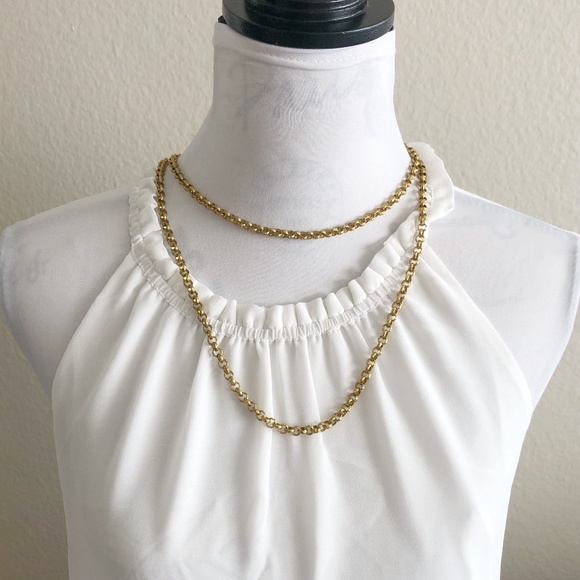 Natalie B. Cecilia Vintage Layering Chain in Brass - Picture 6 of 7